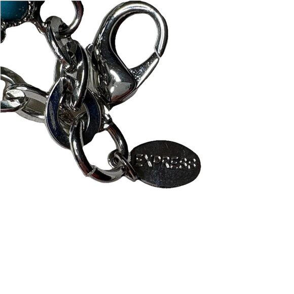 Express Turquoise Silver Medallion Belt Women’s Approx 39” Lobster Clip Closure - Picture 3 of 5